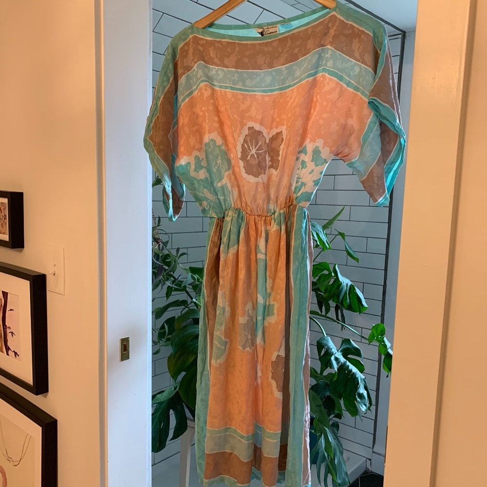 100% silk vintage dress